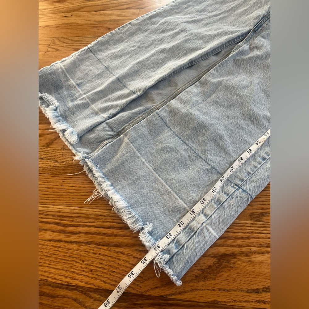 Habitual Open Front Raw Hem Denim Skirt XS b6 - Picture 3 of 8